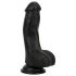 Easytoys - realistisk dildo med testikler - 12 cm - sort