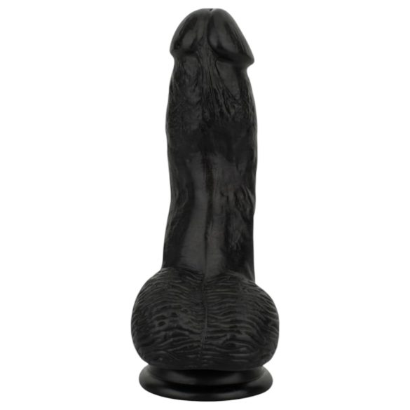 Easytoys - realistisk dildo med testikler - 12 cm - sort