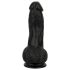 Easytoys - naturtro dildo med testikler - 12 cm (sort)