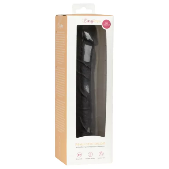 Easytoys - realistisk dildo - 22,5 cm - sort