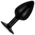 Easytoys Anal Collection - anal plug med sten - S (sort)