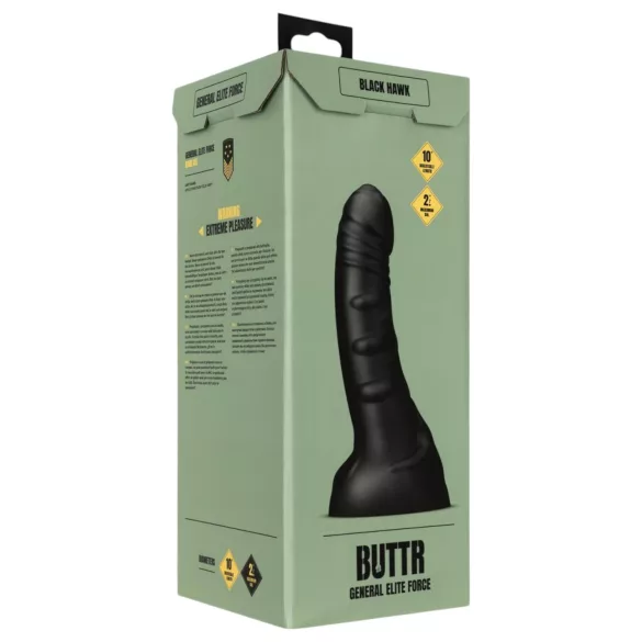 BUTTR Black Hawk - realistisk analdildo - sort