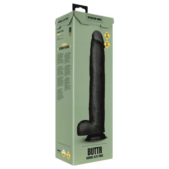 BUTTR Operation Dingo - gigantisk realistisk dildo - 43 cm sort
