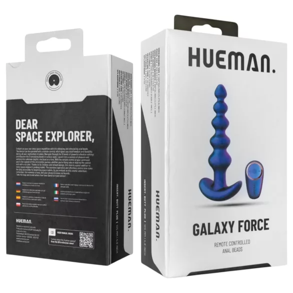 Hueman Galaxy Force - analvibrator med fjernbetjening (lilla)