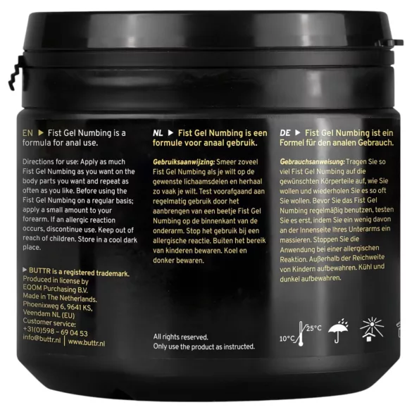 BUTTR - lokalbedøvende fistegel (500 ml)