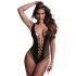 Christine - dyb udskæring net bodystocking - (sort) - XS-XL