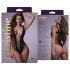 Christine - dyb udskæring net bodystocking - (sort) - XS-XL