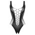 Christine - dyb udskæring net bodystocking - (sort) - XS-XL