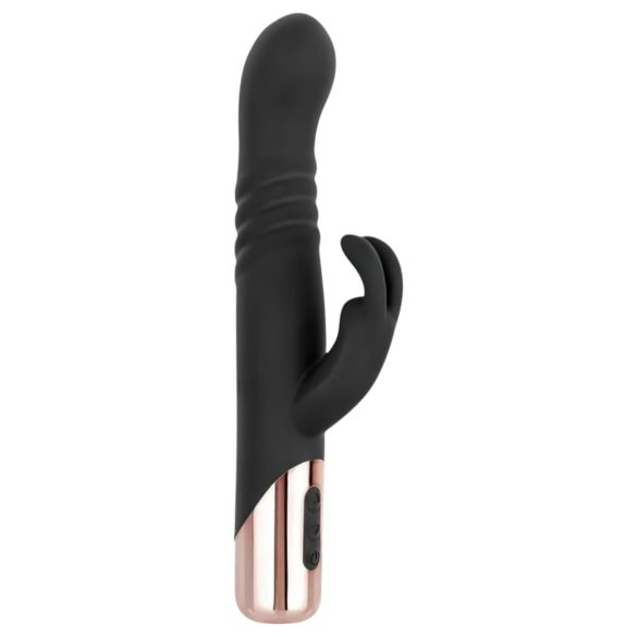 Rosy Gold - Klitorisstimulerende skubbevibrator (sort)