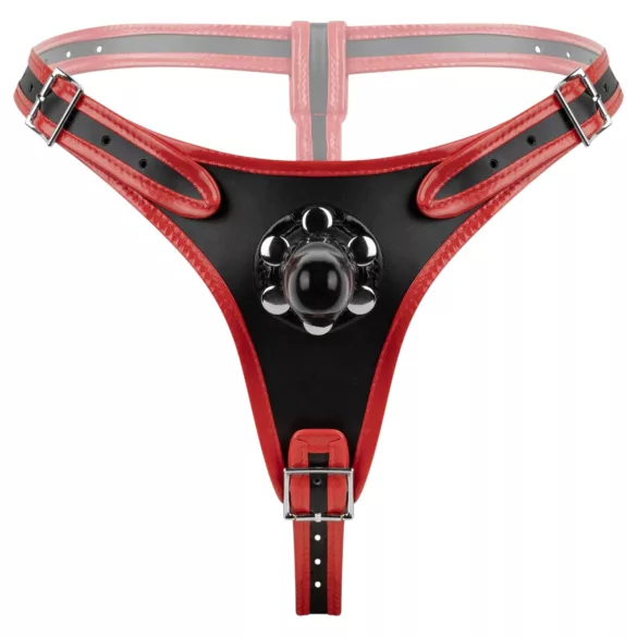 Easytoys - strap-on trusser med tredobbelt dildo - sort