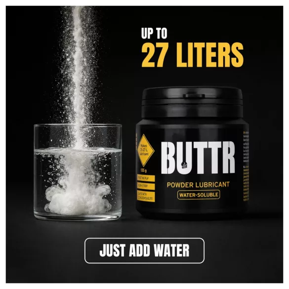 BUTTR - pulverformet, øjeblikkelig glidecreme (135 g)