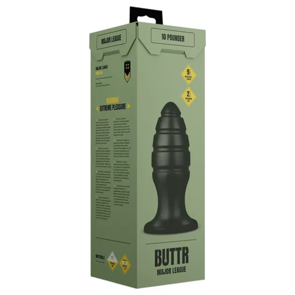 BUTTR Aftershock - gigantisk analplug (sort) - 23 cm