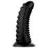 BUTTR Double Ribbed - kæmpe rillet anal plug (sort) - 26 cm