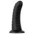 BUTTR Double Ribbed - kæmpe rillet anal plug (sort) - 26 cm