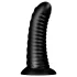 BUTTR Double Ribbed - kæmpe rillet anal plug (sort) - 26 cm