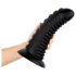 BUTTR Double Ribbed - kæmpe rillet anal plug (sort) - 26 cm