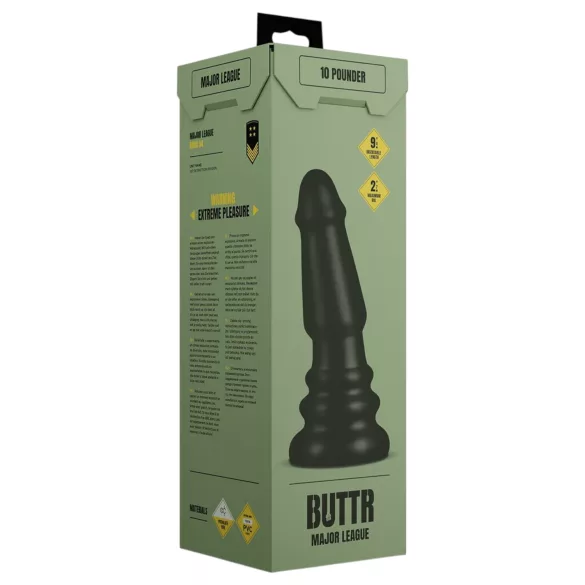 BUTTR Tactical II - kæmpe anal plug (sort) - 26 cm