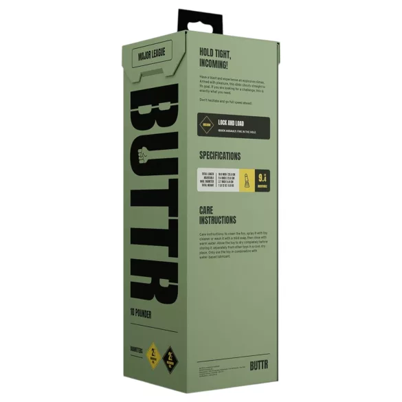 BUTTR Tactical II - kæmpe anal plug (sort) - 26 cm