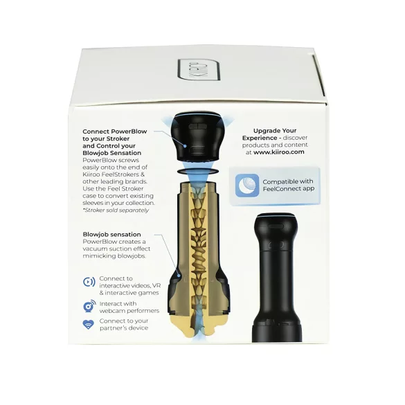 Kiiroo PowerBlow - masturbator med sugefunktion og smart tilbehør - sort
