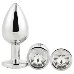 Gleaming Love - analplugsæt - metal - sølv - 3 stk