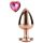 Gleaming Love - Anal plug med hjerteformet sten (rosaguld)