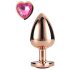 Gleaming Love - Anal plug med hjerteformet sten (rosaguld)