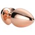Gleaming Love - Anal plug med hjerteformet sten (rosaguld)