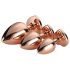 Gleaming Love hjerte-analplug sæt - rosegold (3 dele)