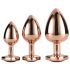 Gleaming Love hjerte-analplug sæt - rosegold (3 dele)