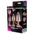 Gleaming Love hjerte-analplug sæt - rosegold (3 dele)