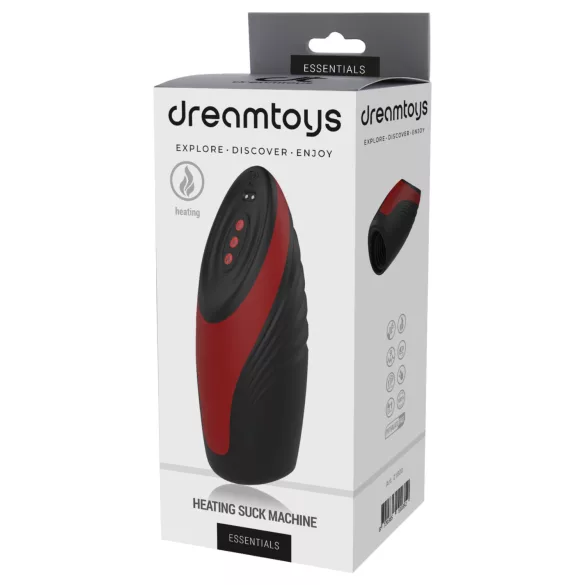 Dreamtoys Essentials - sugende-vibrerende masturbator (sort)