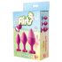 Flirts anal træningssæt - Anal plugsæt (3 stk.) - pink