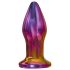 Glamour Glas - kegleformet, trådløs, farverig glas anal vibrator