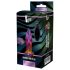 Glamour Glas - kegleformet, trådløs, farverig glas anal vibrator