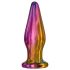 Glamour Glass - farvet, radio-styret glas anal vibrator med spids design