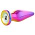 Glamour Glass - farvet, radio-styret glas anal vibrator med spids design