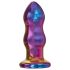 Glamour Glas - radioanalt glasvibrator med bølger (farverig)