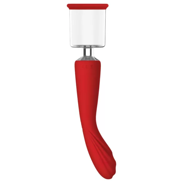 Red Revolution Georgia - g-punkt vibrator og vakuumpumpe til vagina - rød