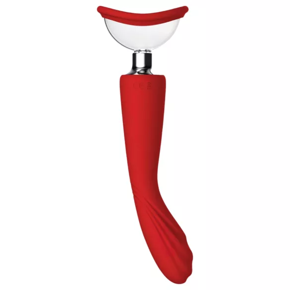 Red Revolution Georgia - g-punkt vibrator og vakuumpumpe til vagina - rød