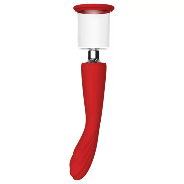 Red Revolution Georgia - g-punkt vibrator og vakuumpumpe til vagina - rød