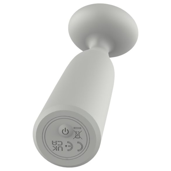 Nude Luna - mini wand vibrator - genopladelig - grå