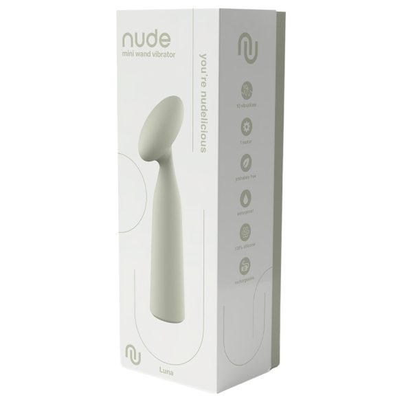 Nude Luna - mini wand vibrator - genopladelig - grå