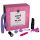 Pleasure Box Leg & Lege - Vibrator sæt, 6 dele (pink-lilla)