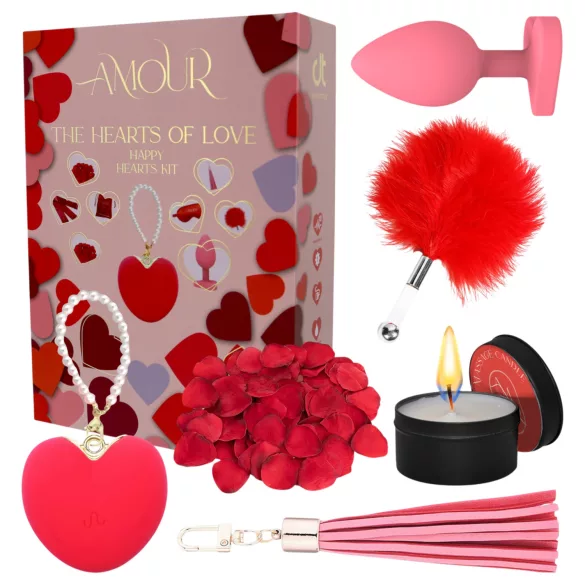Dreamtoys Amour - hjertevibrator gavesæt (rød)