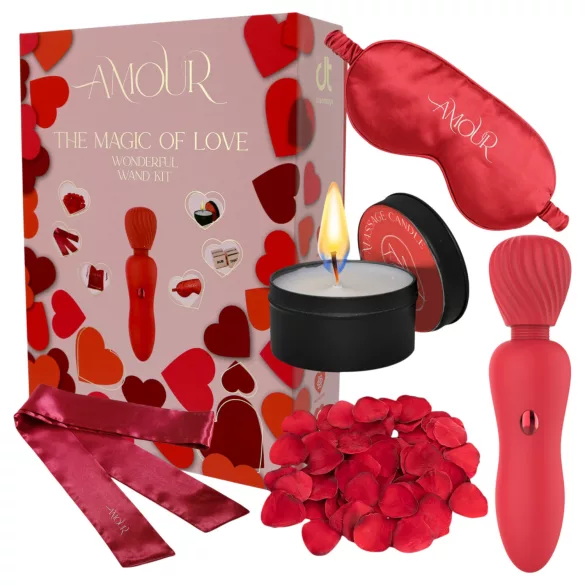 Dreamtoys Amour - wand vibrator-sæt (rød)