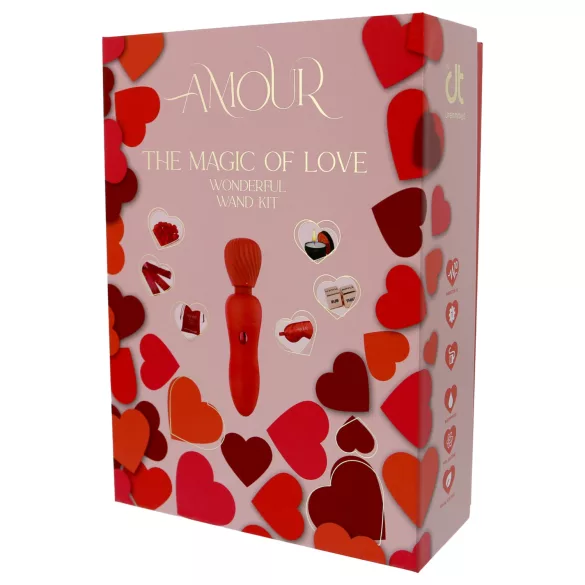 Dreamtoys Amour - wand vibrator-sæt (rød)