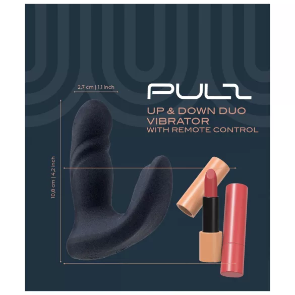 Dreamtoys Pulz - stødende analvibrator med fjernbetjening (blå)