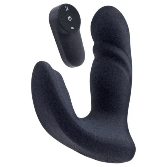 Dreamtoys Pulz - stødende analvibrator med fjernbetjening (blå)