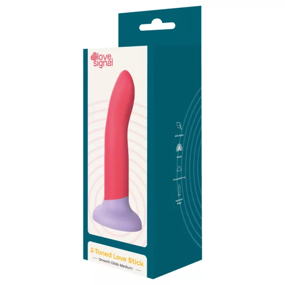Dreamtoys Love Signal - todelt silikonedildo medium (rød)