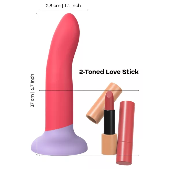 Dreamtoys Love Signal - todelt silikonedildo medium (rød)